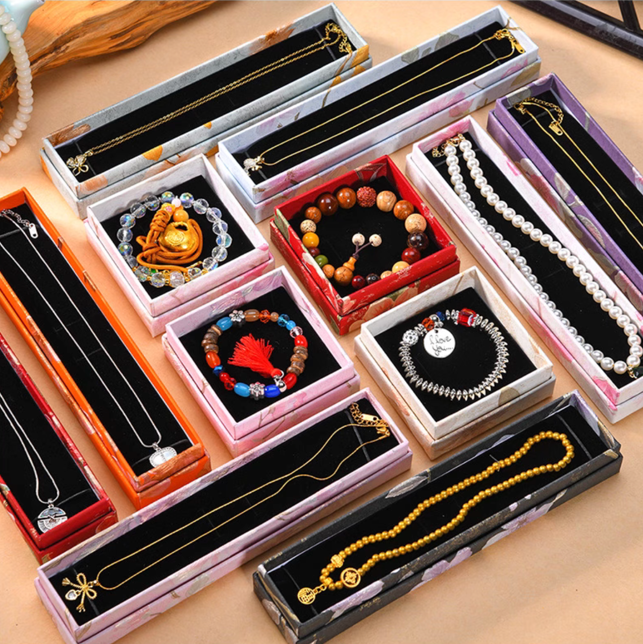 Flower jewelry packaging box